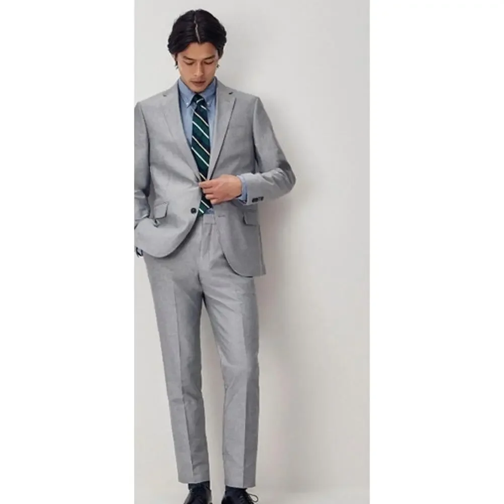 NWT J. Crew Men's Ludlow Slim-Fit Suit Pant In Italian Wool Gray 32/30
